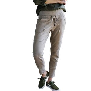 Raffaello Rossi Candice Suede Pant - Tabak